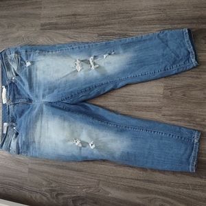 Torrid distressed girlfriend jeans